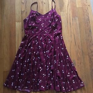 Maroon floral sundress